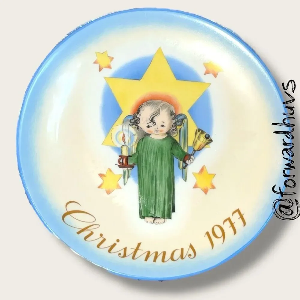 1977 Schmid “Herald Angel” Christmas Plate – Sister Berta Hummel – No Box